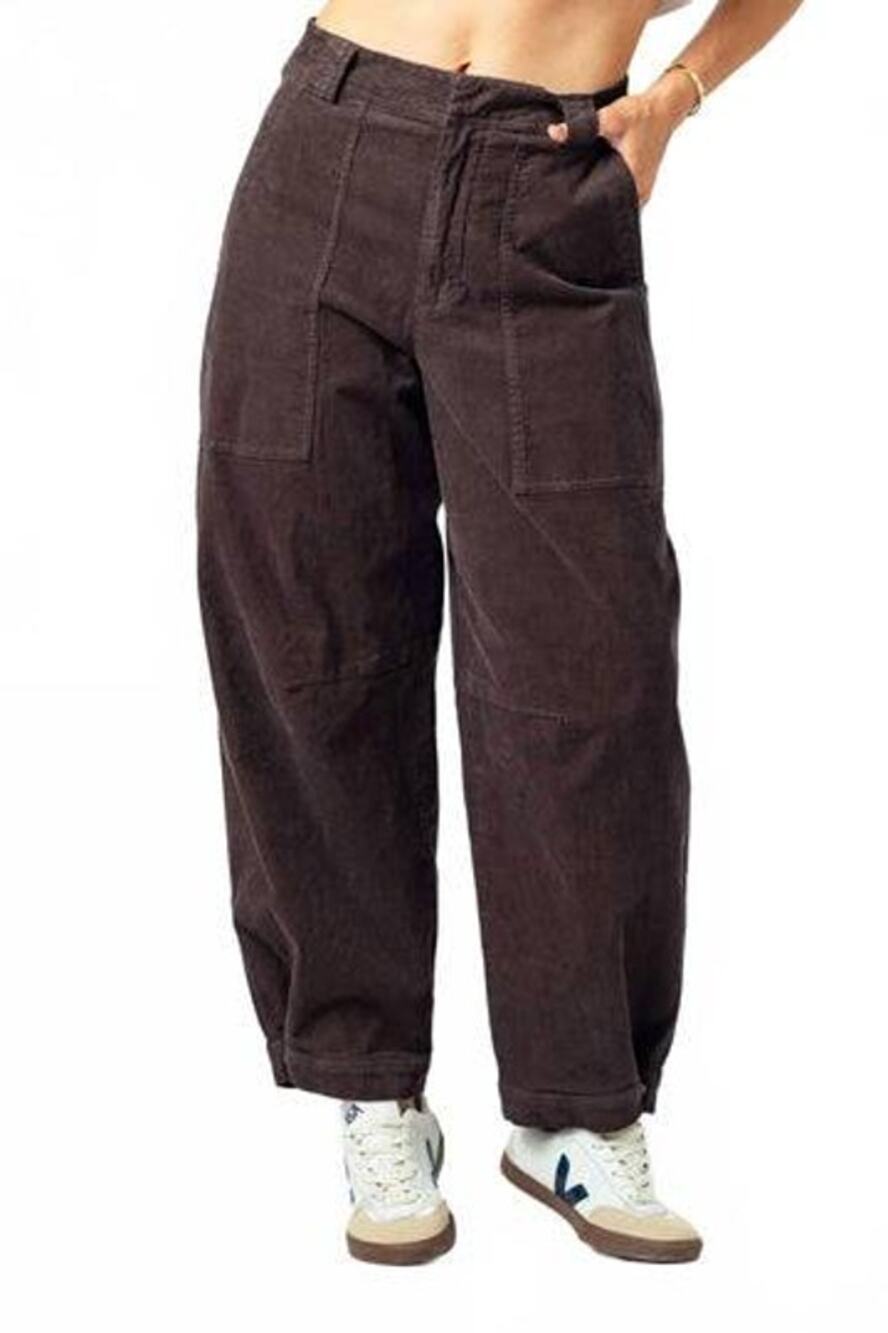 Sundays Corduroy Sawyer Wide Leg Pants in Chocolate Brown M
